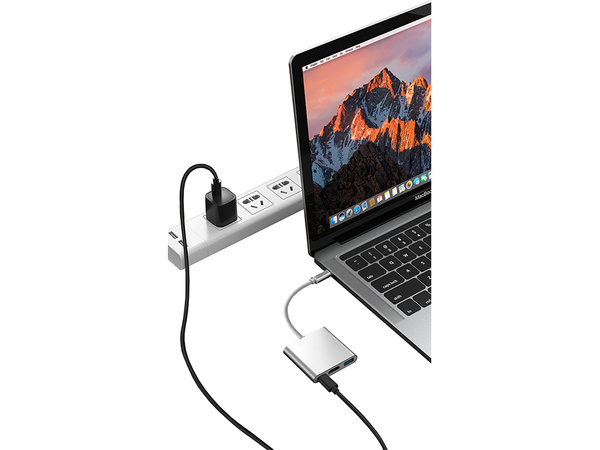 Adaptateur 3in1 hub usb-c usb 3.0 hdmi 4k