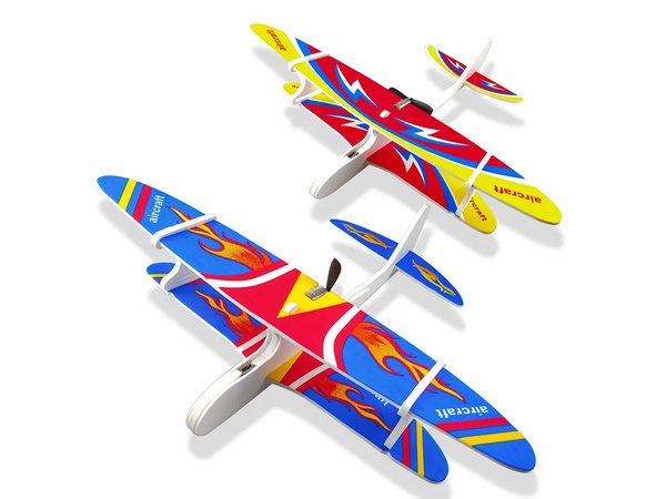 Avion en polystyrène mousse volante planeur led usb moteur fléchette