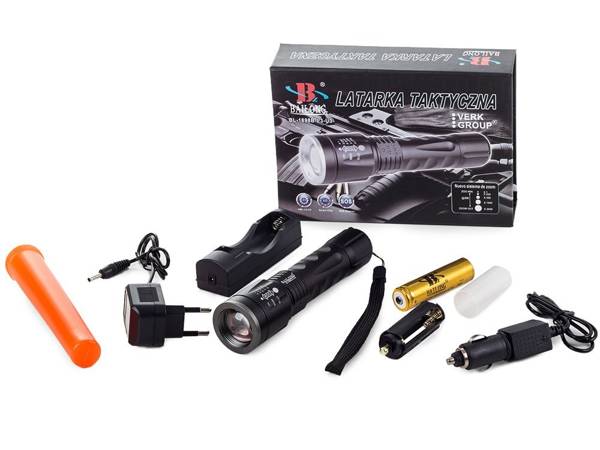 Bailong tactical led torch cree zoom xm-l3 u3