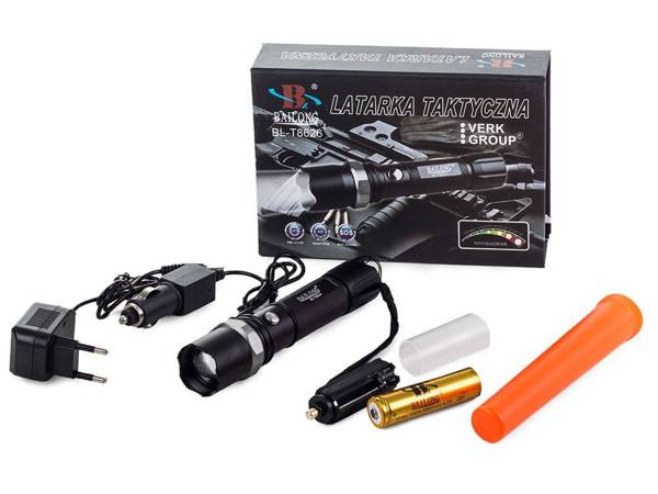 Bailong tactical led torch zoom xml t6 batut