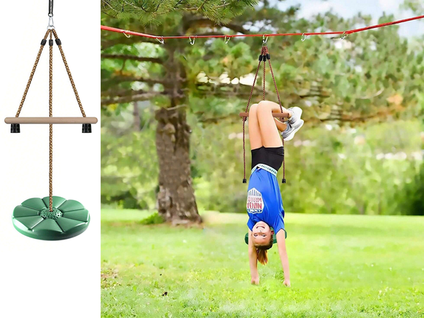 Balançoire de jardin à disque rond pour enfants, corde solide