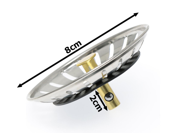 Bouchon métallique pour évier tamis grand panier zat zat zat siphon