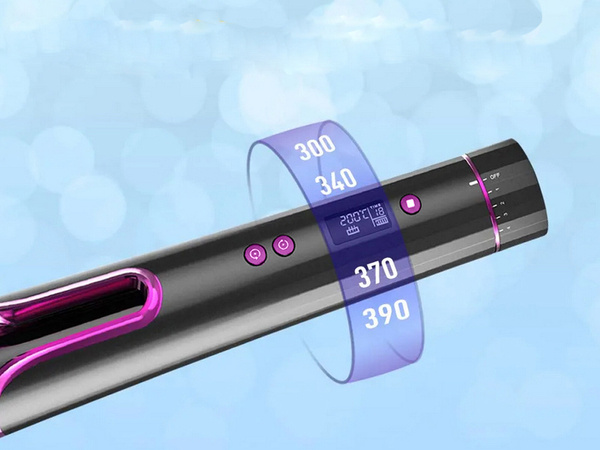 Boucleur de cheveux rotatif automatique à écran lcd