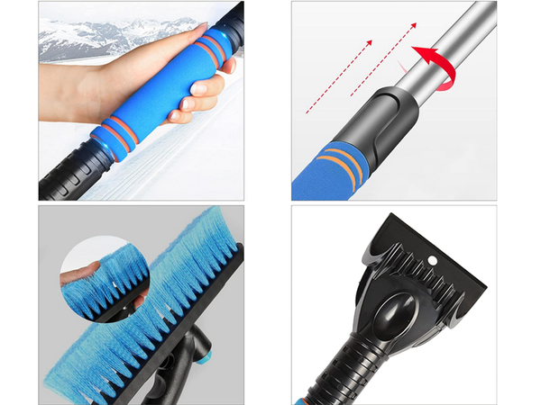 Brosse à gratter brosse télescopique pliante pour vitres de voiture neige glace