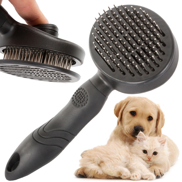 Brosse à poils pour chien peigne de toilettage autonettoyant pour chat