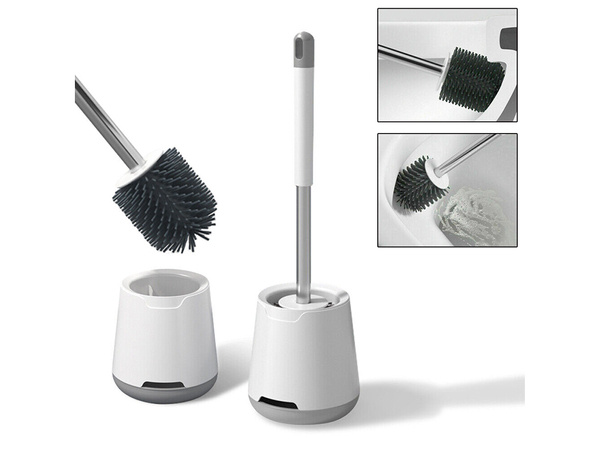 Brosse de toilette en silicone pour salle de bain suspendue