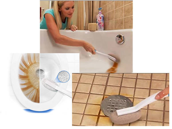 Brosse ponce pour le nettoyage de la salle de bain