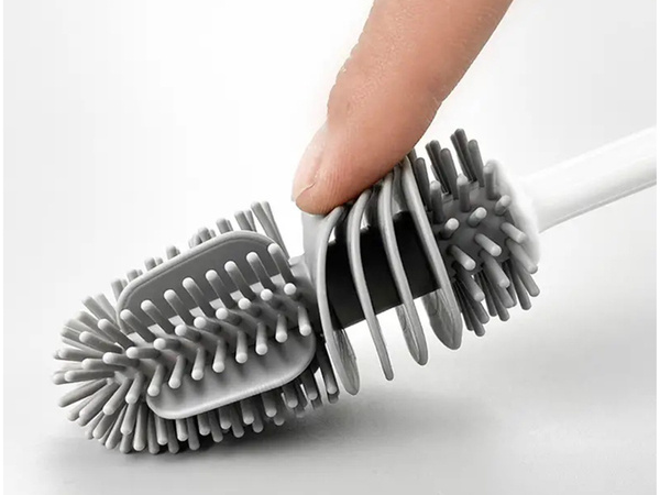 Brosse pour laver les bouteilles, les verres, les laveurs en silicone, longue et fine