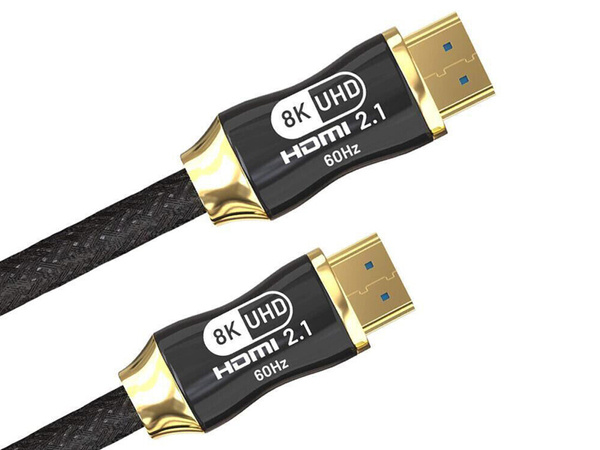 Câble video hdmi 2.1 ultra high speed 8k 60hz 4k 120hz hq gold 1.5m