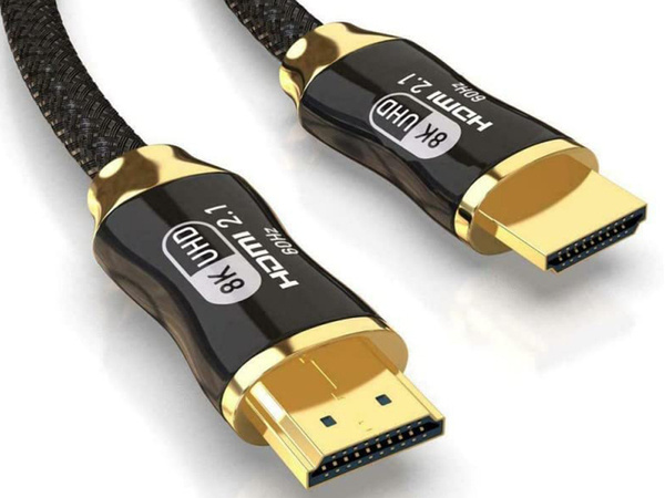 Câble video hdmi 2.1 ultra high speed 8k 60hz 4k 120hz hq gold 1.5m