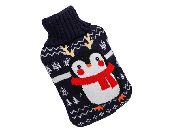 Caoutchouc jumper thermofor large 2l festive water penguin cover