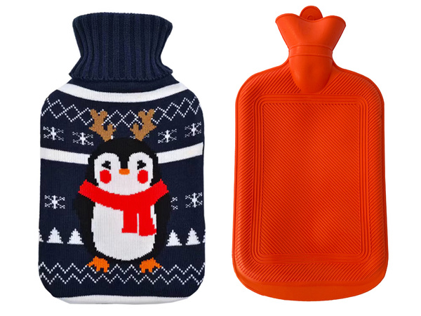 Caoutchouc jumper thermofor large 2l festive water penguin cover