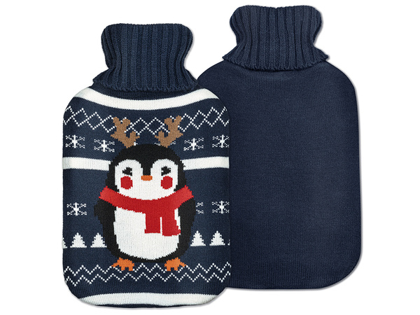 Caoutchouc jumper thermofor large 2l festive water penguin cover