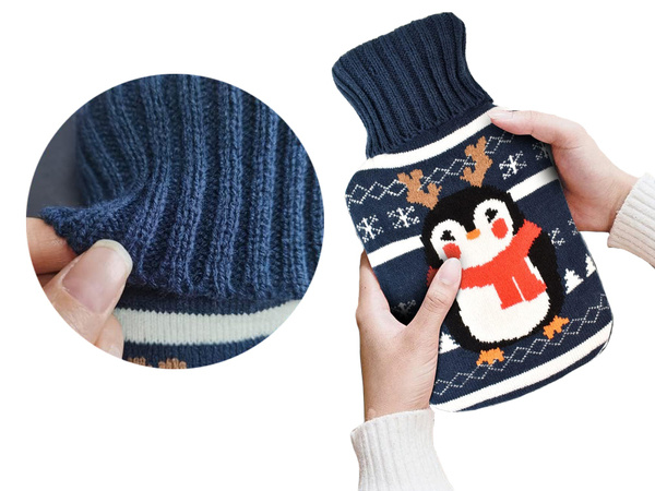 Caoutchouc jumper thermofor large 2l festive water penguin cover