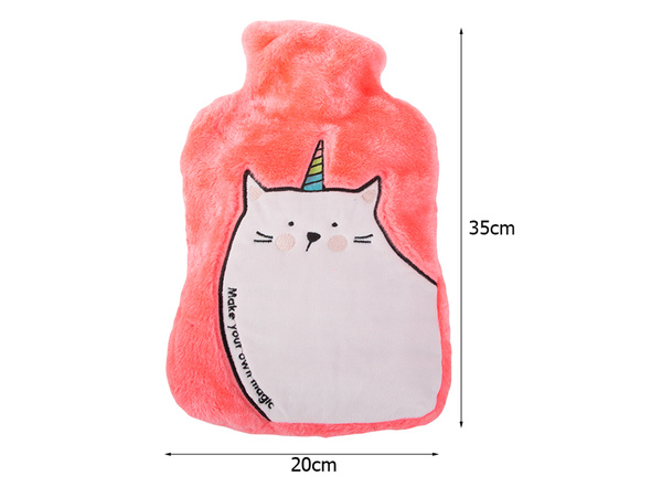 Caoutchouc thermofor dans un couvercle chauffe-eau peluche chat pour enfants