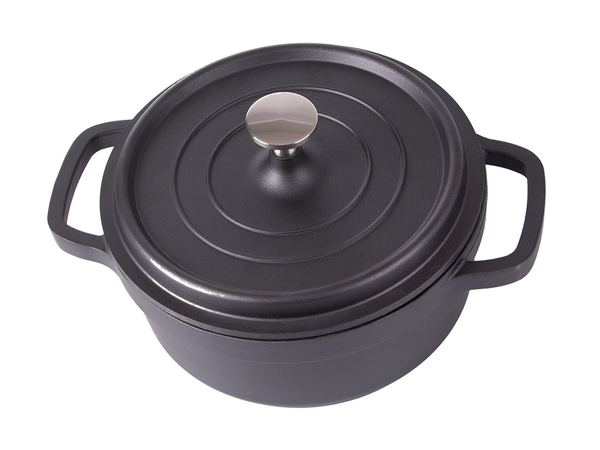 Casserole plateau de cuisson couvercle 2.2l induction aluminium