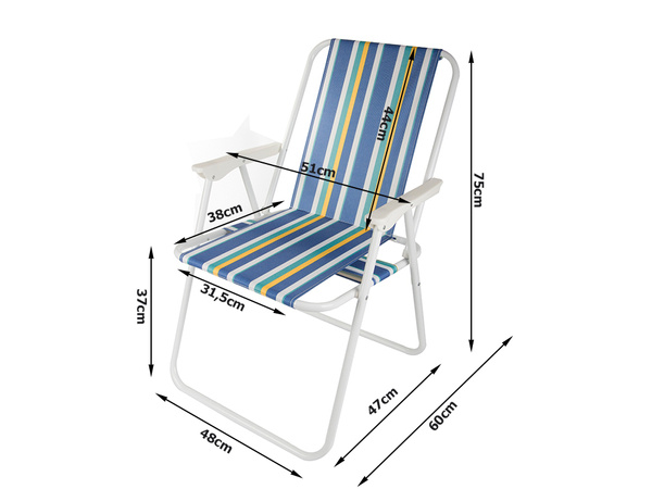 Chaise de jardin pliante pour la plage chaise de camping légère pour les tentes