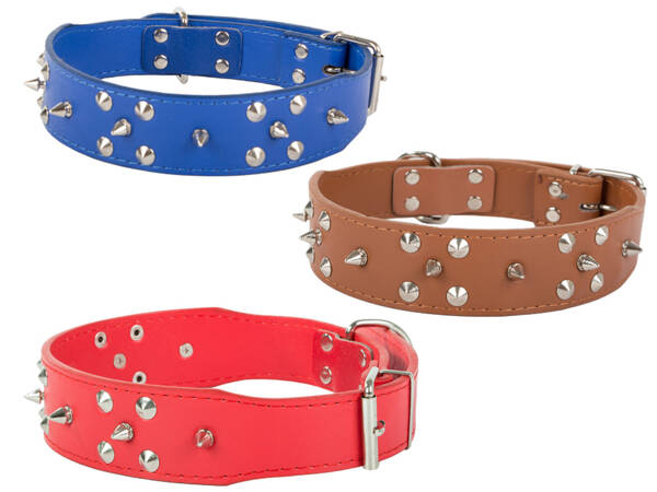 Collier chien clouté cuir eco réglable xl