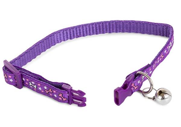 Collier en tissu pour chien chat avec clochette 1