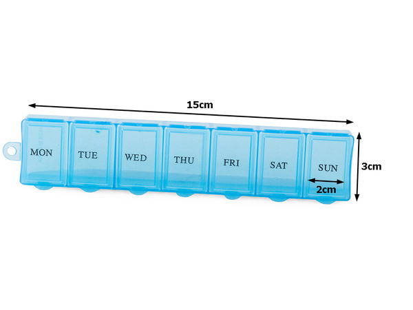 Conteneur de médicaments cassette hebdomadaire de médicaments organisateur de suppléments 7 jours