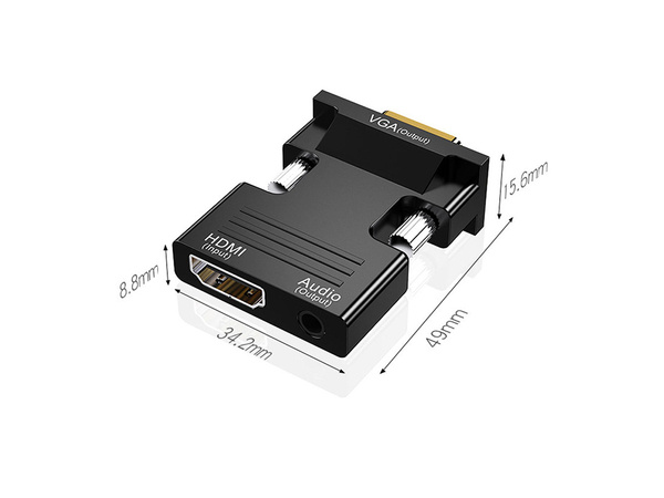 Convertisseur adaptateur hdmi vers vga d-sub audio