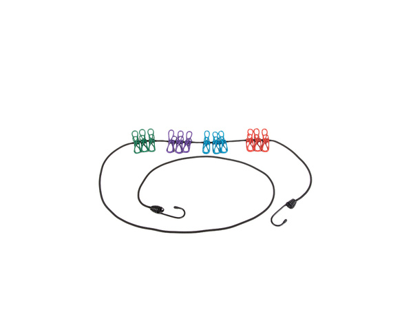 Corde à linge élastique 12 pinces à linge pinces à linge touriste