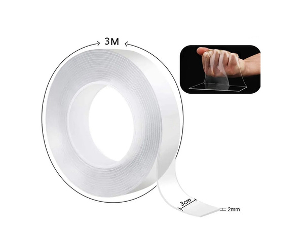 Dual transparent nano tape 3m