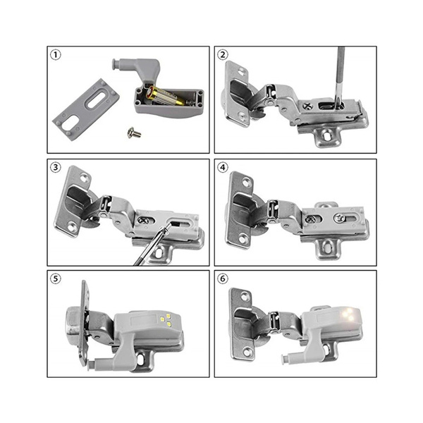 Éclairage de porte de charnière d'armoire 3 leds