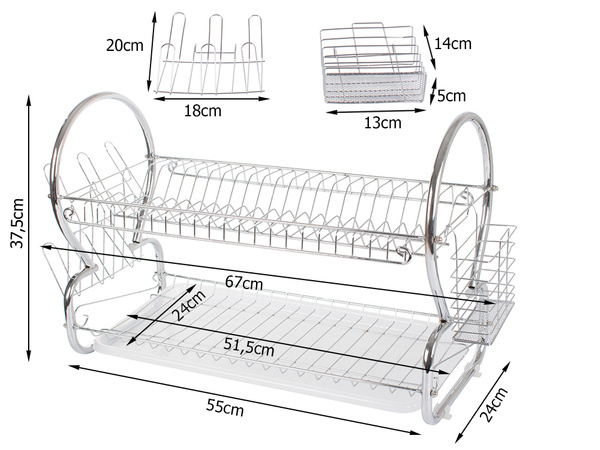 Égouttoir à deux étages mixeur sur socle sèche-linge