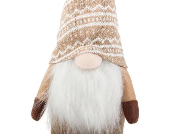 Fantôme de Noël fantôme brun avec barbe de Noël 48 cm souple