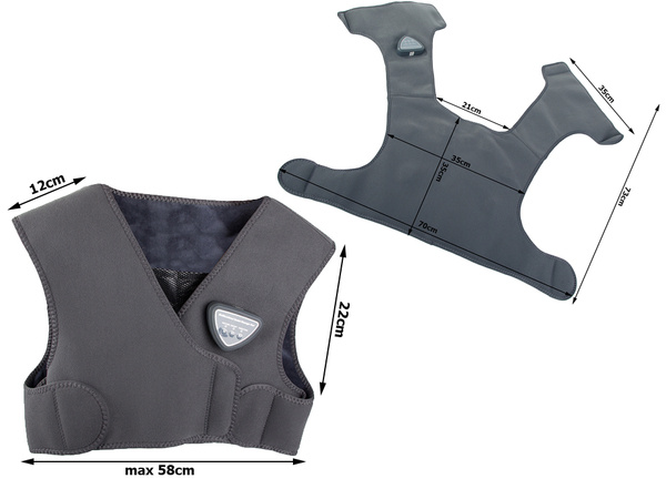 Gilet chauffant électrique masseur dorsal sans fil usb