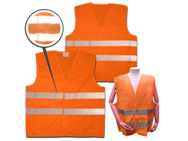 Gilet de sécurité réfléchissant orange