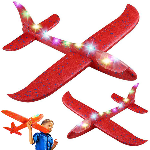 Globe led éclairage styropian airplane large 47cm