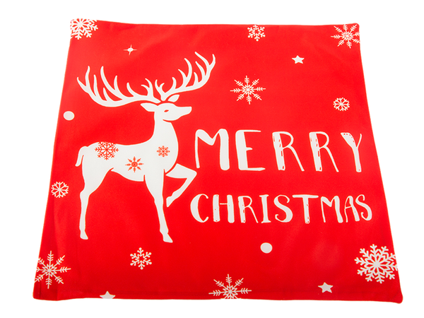 Housse de coussin de noël 45x45 pour noël rennes rouge