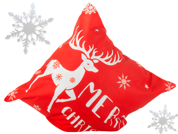 Housse de coussin de noël 45x45 pour noël rennes rouge