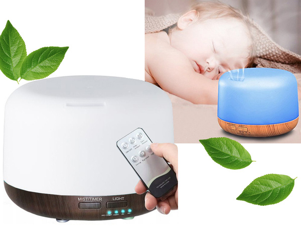 Humidificateur diffuseur aromatherapie telecommande rgb