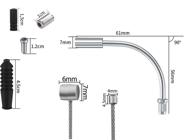 Jeu complet de câbles câbles gaines de frein pour dérailleur gaines d'extrémité couvertures