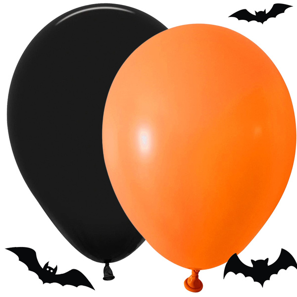 Jeu de ballons d'halloween noir orange 20pcs