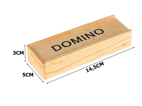 Jeu de dominos en bois dans une boîte 28 pièces