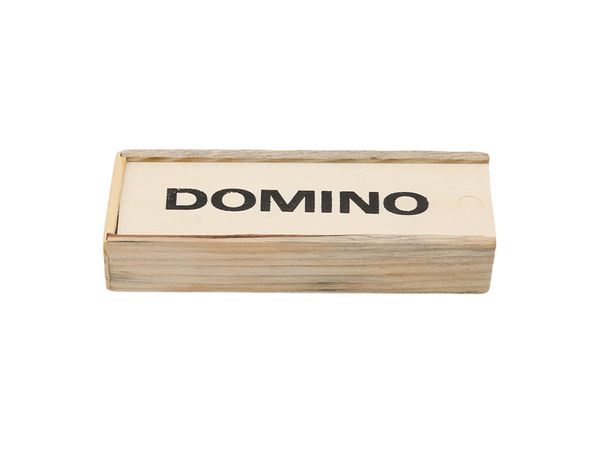 Jeu de dominos en bois dans une boîte 28 pièces