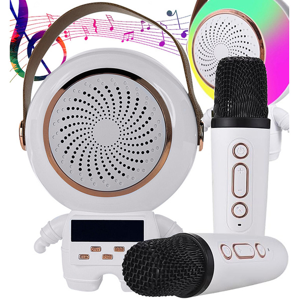 Karaoke sans fil kit personnel enceinte bluetooth + 2x microphone