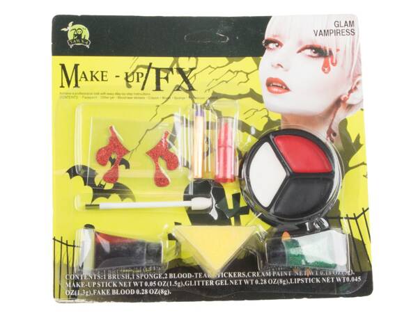 Kit de maquillage vampire dracula pour halloween maquillage avec sang