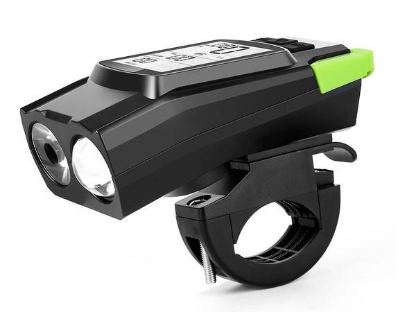 Lampe avant arrière led vélo compteur sans fil klaxon 3in1