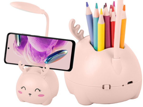 Lampe de chevet à led pour enfants organiseur de téléphone usb support de lecture science