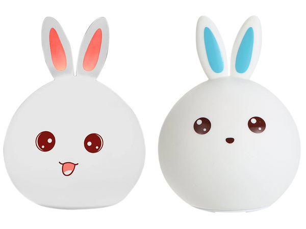 Lampe de chevet led lapin télécommandée rgb usb pour enfants