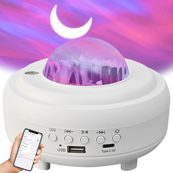 Lampe de nuit led projecteur d'etoiles projecteur aurora sky enceinte bluetooth