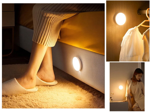 Lampe led autocollante avec capteur de mouvement du crépuscule à l'aube veilleuse pour escaliers