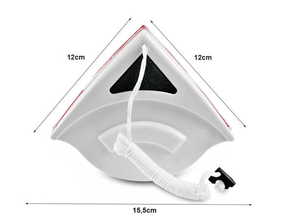 Lave-vitre double face avec essuie-glace magnétique