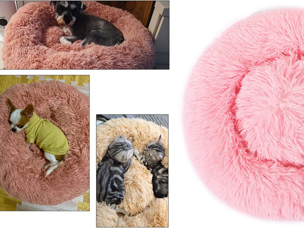 Lit de chien pelucheux lit de chat coussin doux lit de canapé 50cm