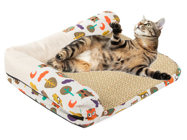 Lit pour chat matelas de couchage griffoir m